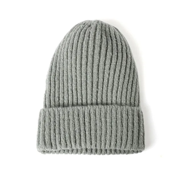 2020 New Womens Beanie Hat warm Autumn Women Wool Knit Beanie Hat Cuff Beanie Watch Cap for Girls Spring Skull Hats for Female