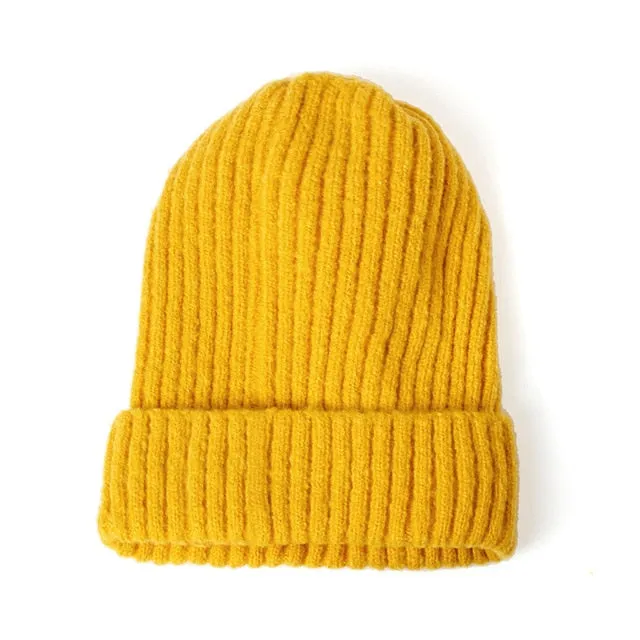 2020 New Womens Beanie Hat warm Autumn Women Wool Knit Beanie Hat Cuff Beanie Watch Cap for Girls Spring Skull Hats for Female