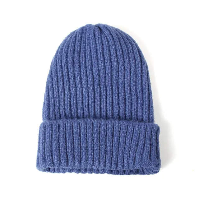 2020 New Womens Beanie Hat warm Autumn Women Wool Knit Beanie Hat Cuff Beanie Watch Cap for Girls Spring Skull Hats for Female