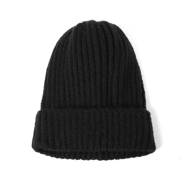 2020 New Womens Beanie Hat warm Autumn Women Wool Knit Beanie Hat Cuff Beanie Watch Cap for Girls Spring Skull Hats for Female
