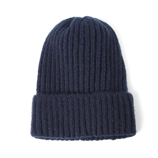 2020 New Womens Beanie Hat warm Autumn Women Wool Knit Beanie Hat Cuff Beanie Watch Cap for Girls Spring Skull Hats for Female