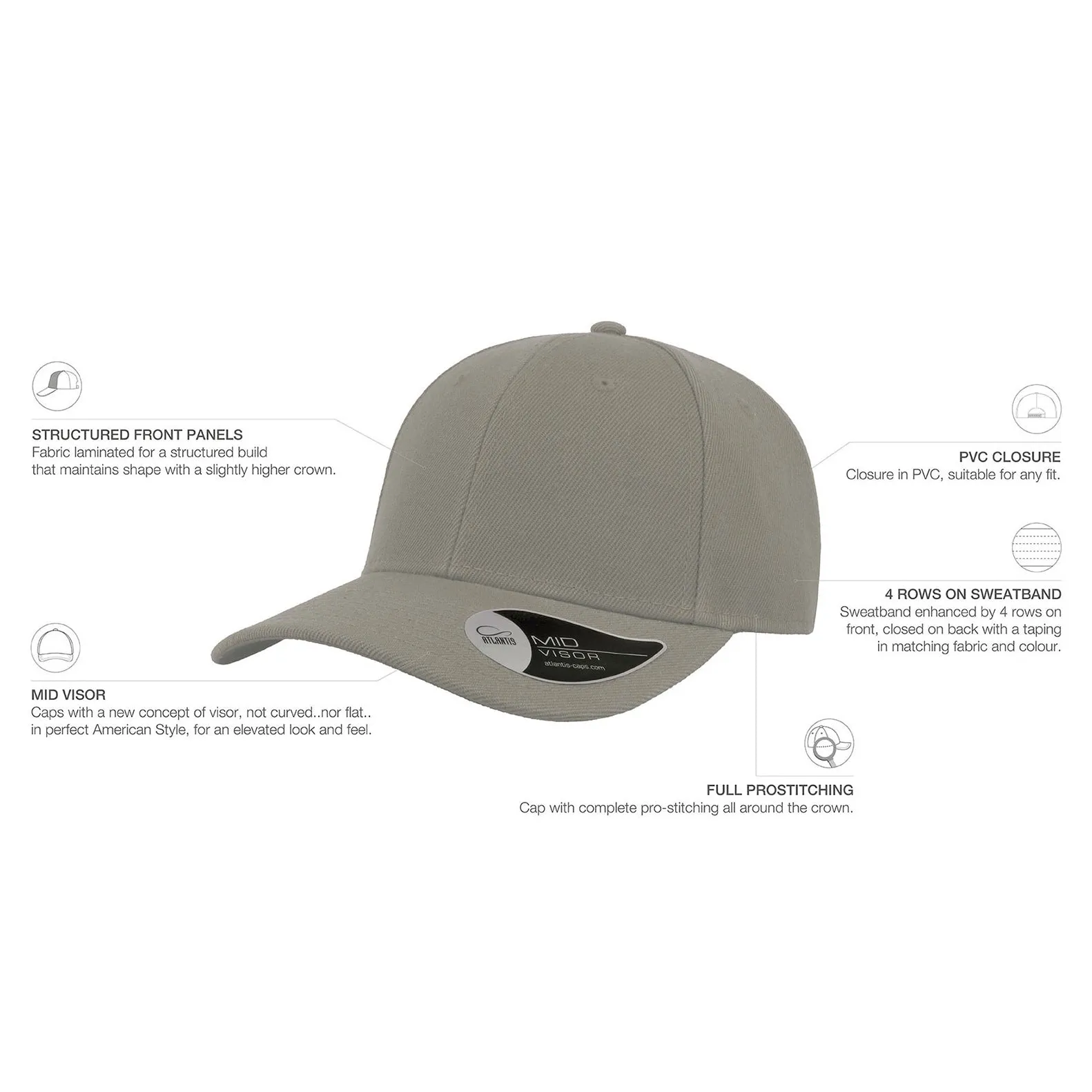 Atlantis - Beat Cap - Snapback - Grey