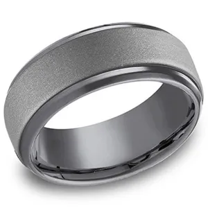 Benchmark Tantalum Powder Coated Wedding Band