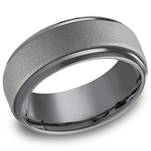 Benchmark Tantalum Powder Coated Wedding Band