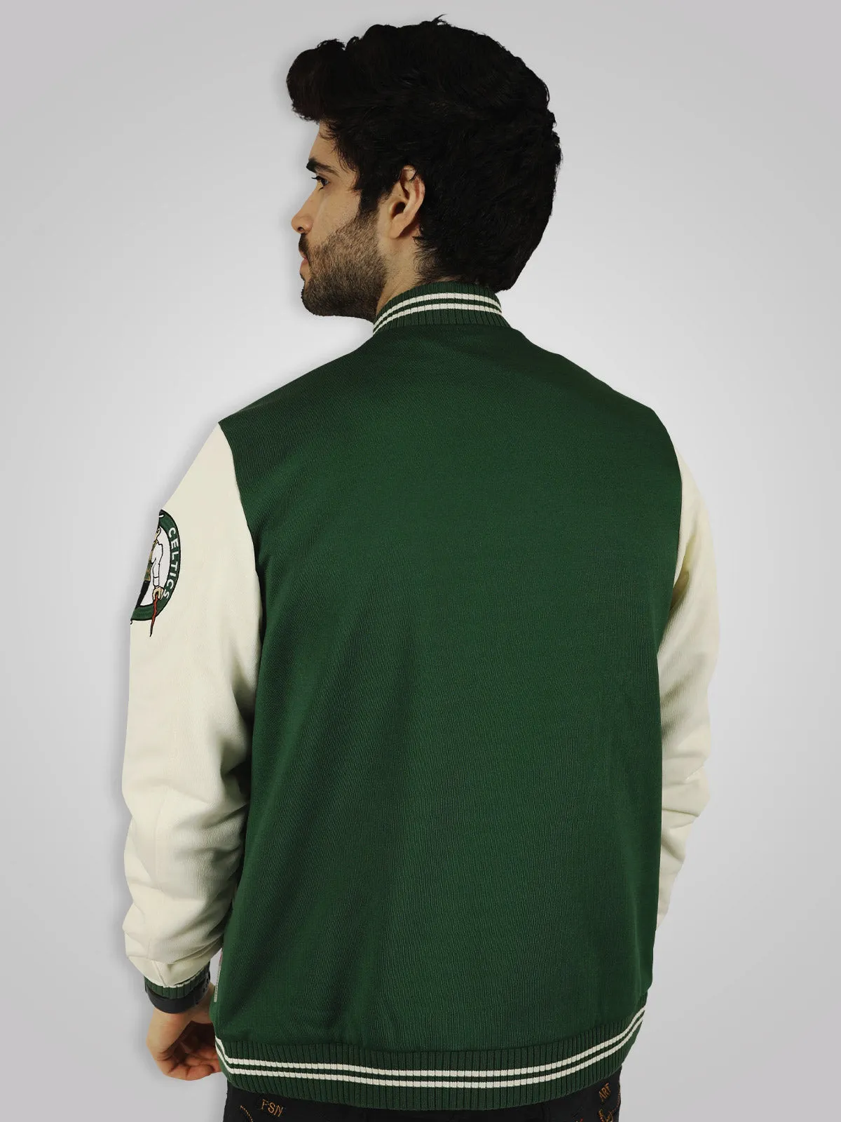 Boston Celtics: Letterman Jacket - Green