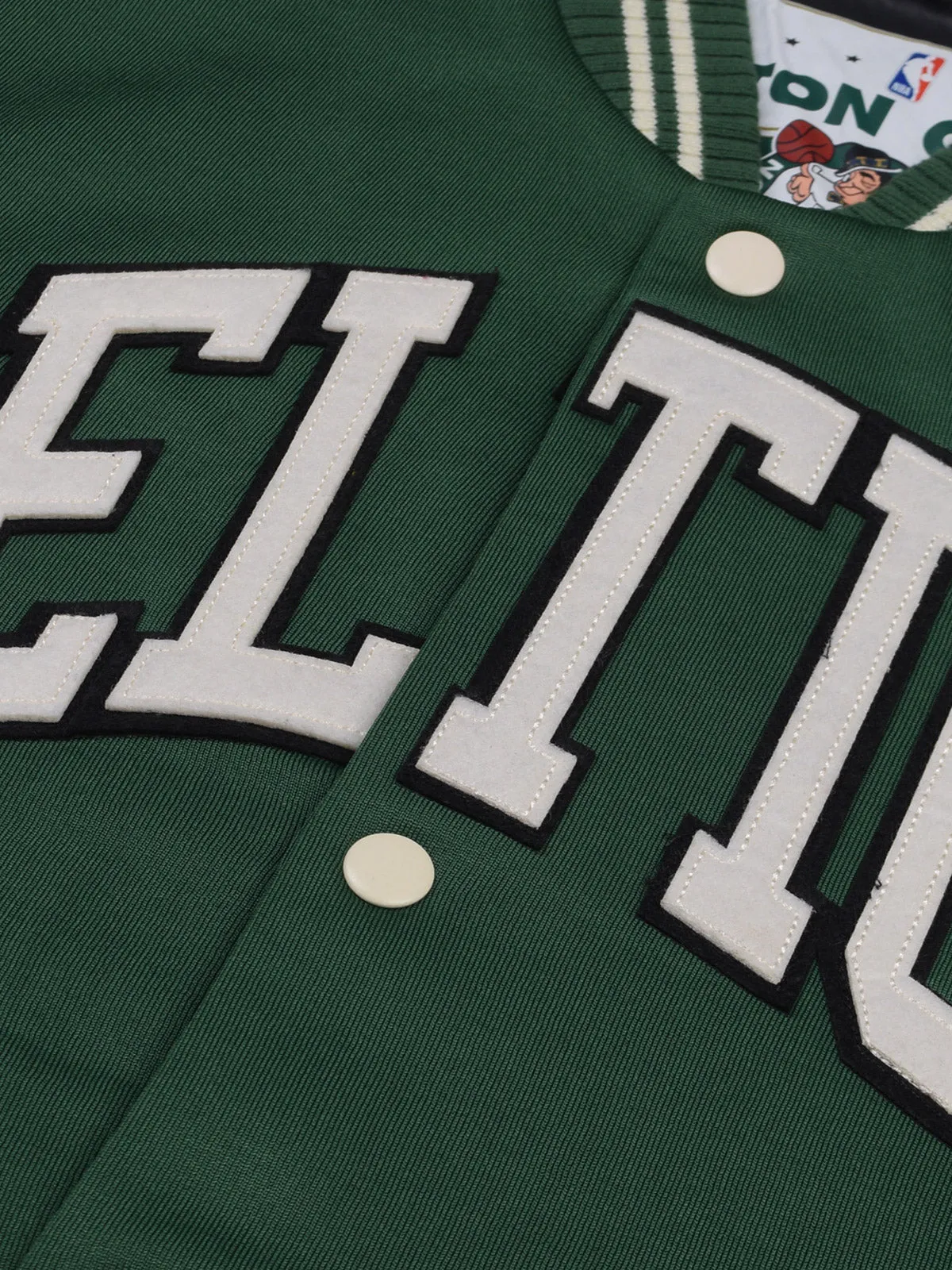 Boston Celtics: Letterman Jacket - Green