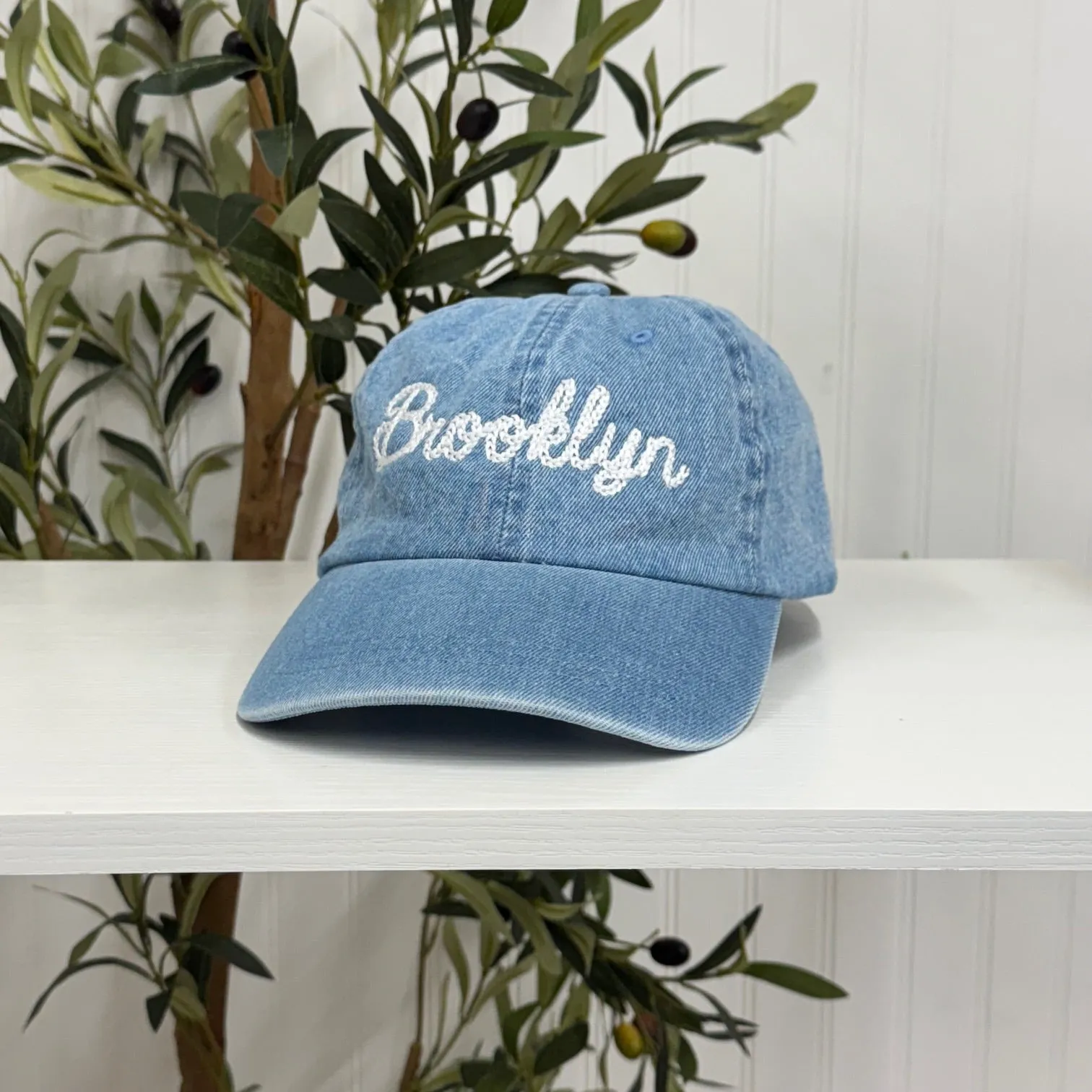 Brooklyn Chain Stitch Embroidered Baseball Hat 🧢🌆