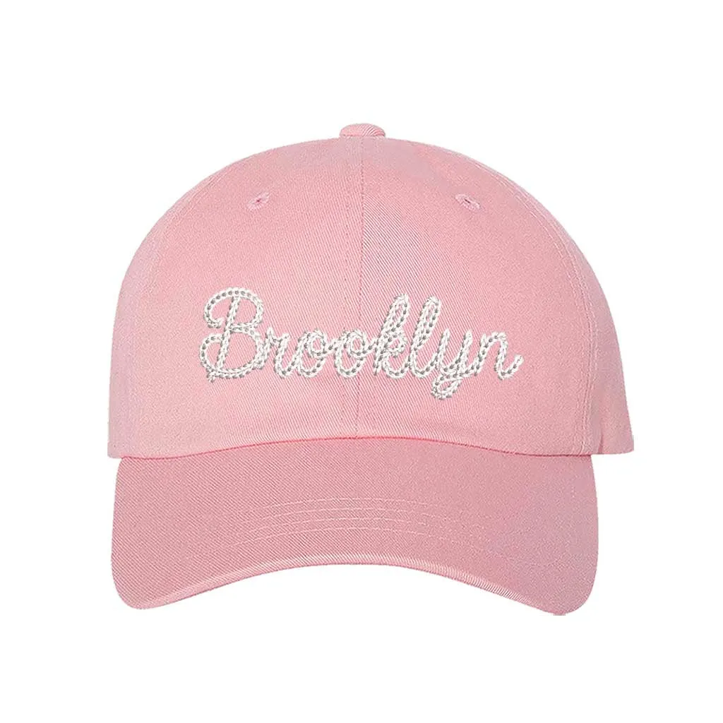 Brooklyn Chain Stitch Embroidered Baseball Hat 🧢🌆