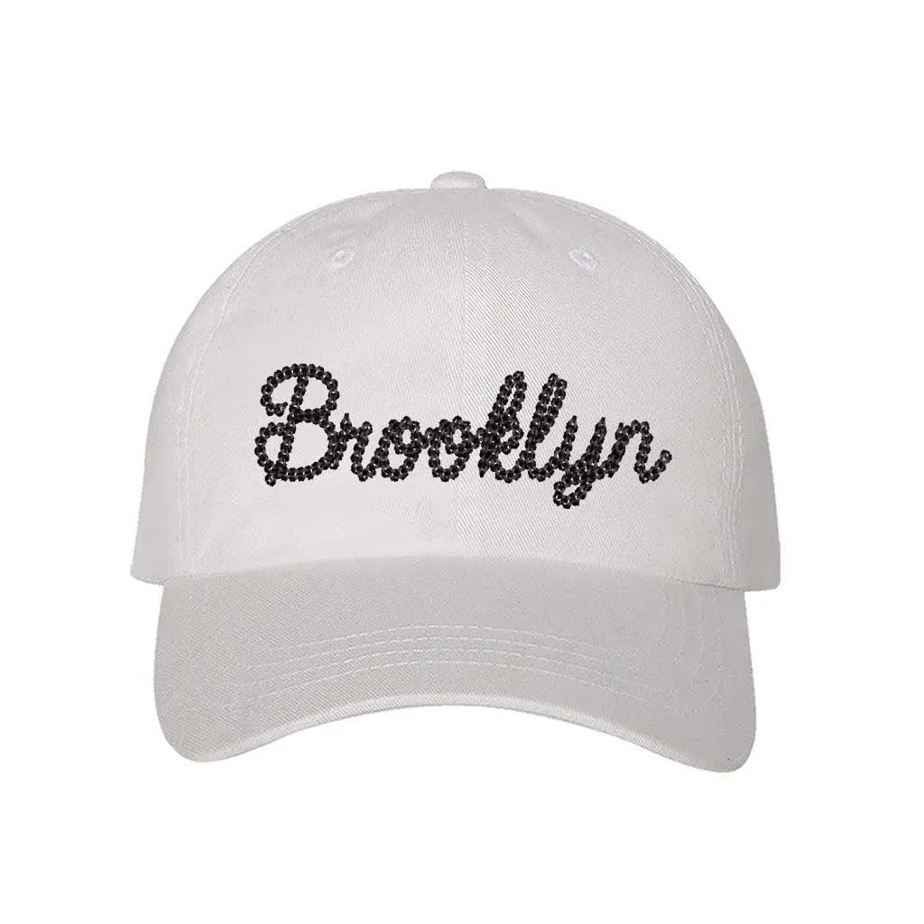 Brooklyn Chain Stitch Embroidered Baseball Hat 🧢🌆