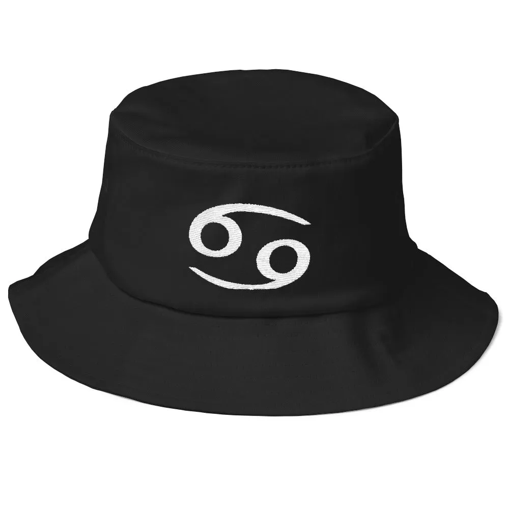 CANCER HAT - Zodiac Text Symbol Design - Bucket Hat