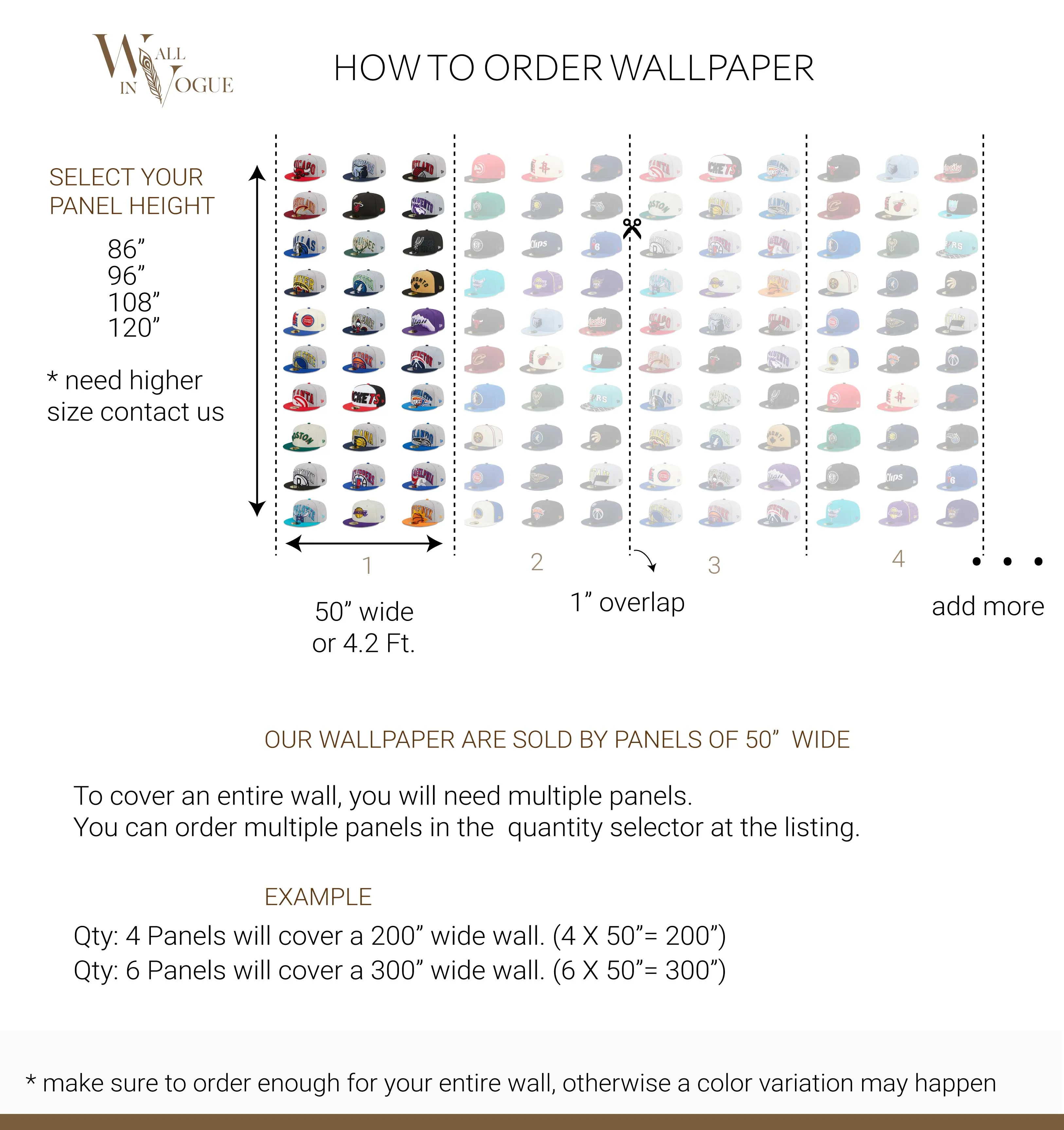 Caps NBA wall mural WIV- 916 - The Ultimate Basketball & Streetwear Fusion