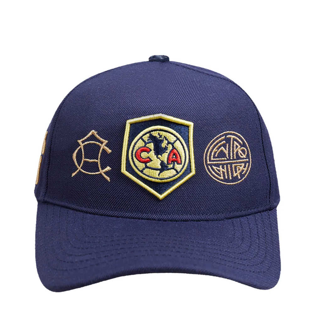 Club America Premium Multi-Logo Pinch Front Snapback