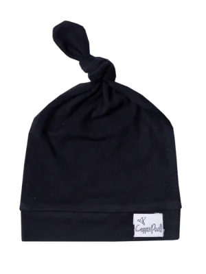 Copper Pearl Top Knot Hat - Midnight