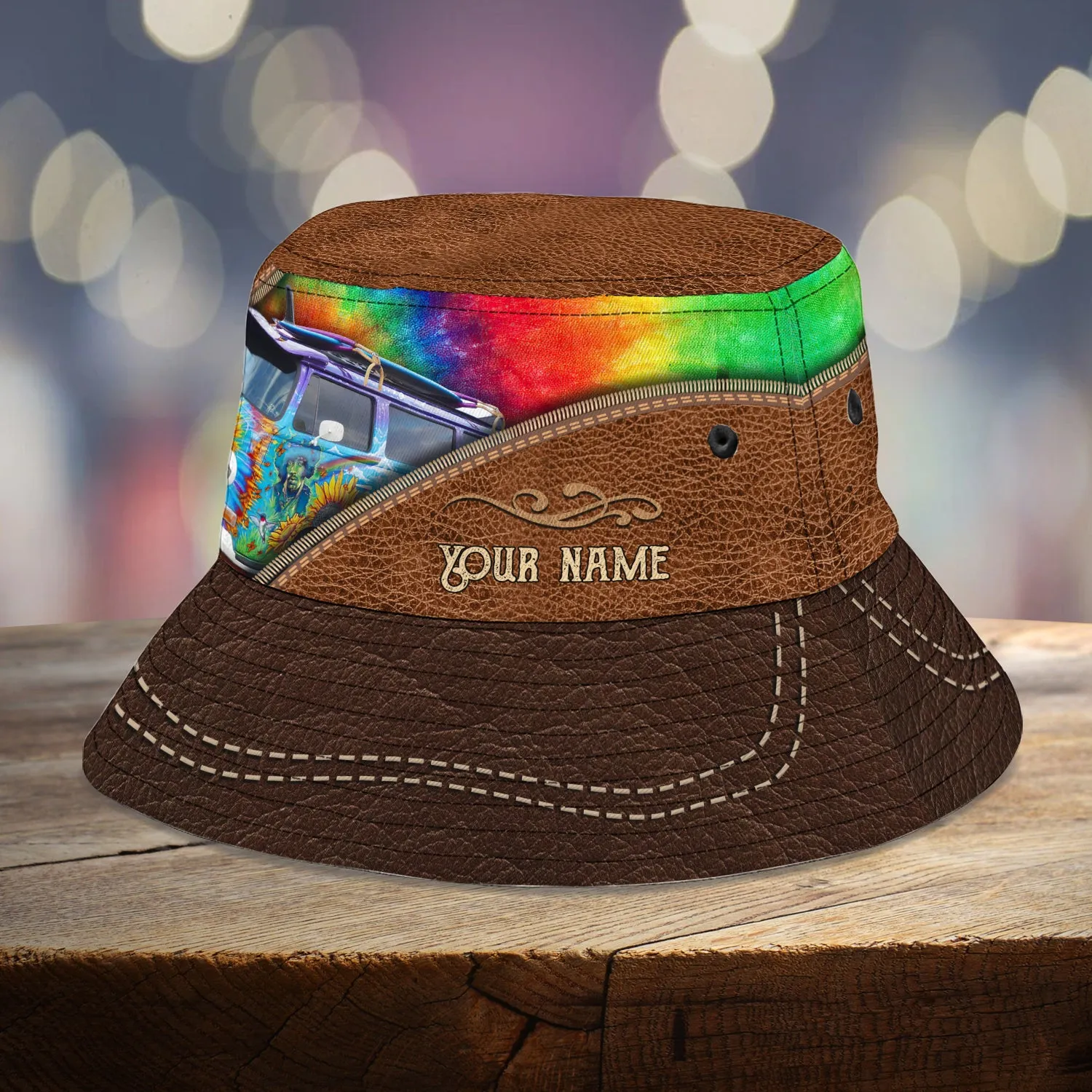Custom Bucket Hat - Hippie Leather Car - 491