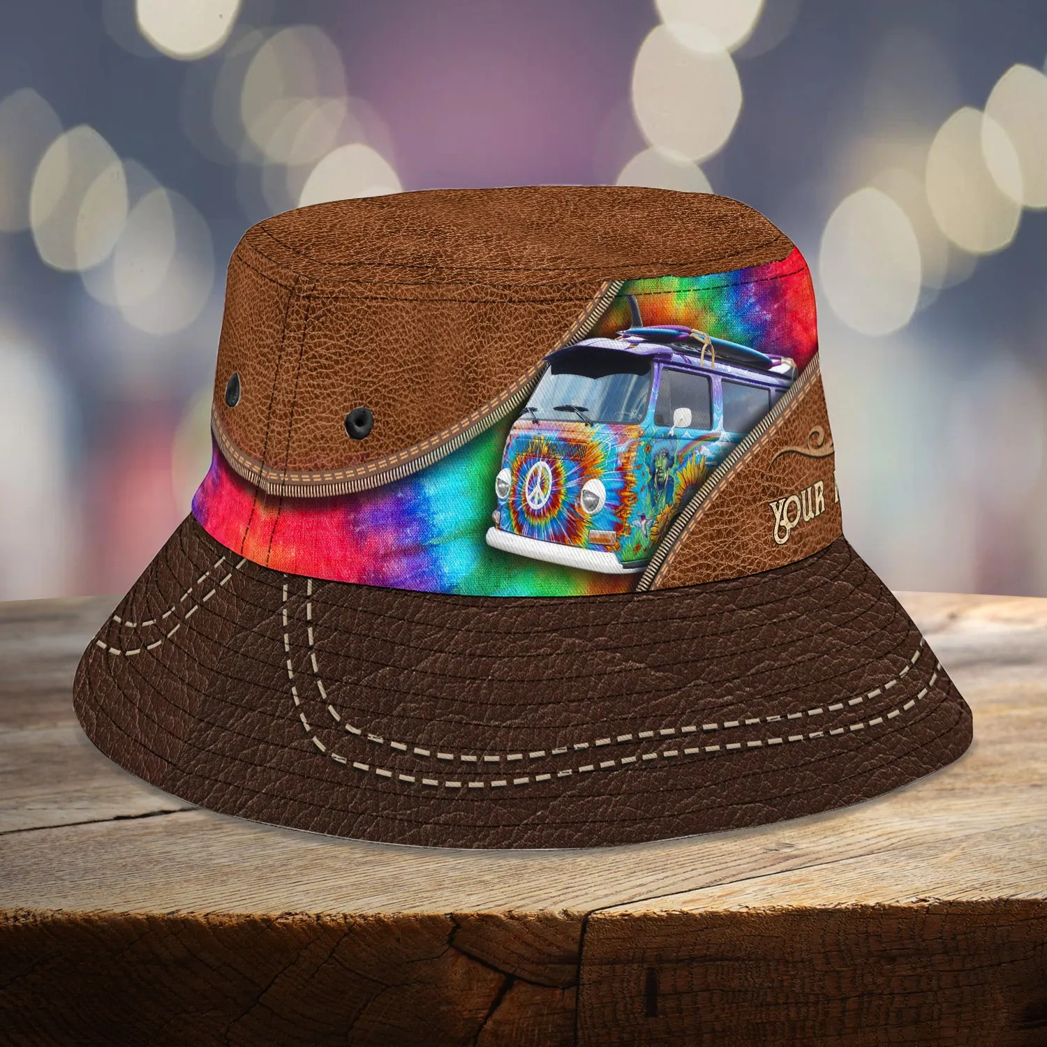 Custom Bucket Hat - Hippie Leather Car - 491