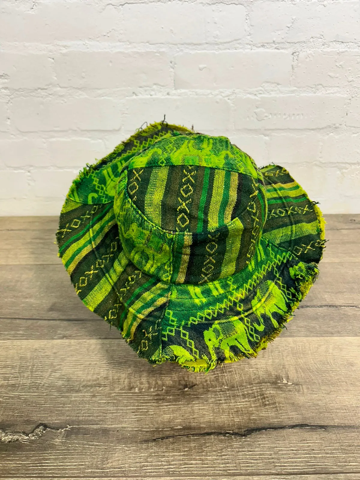 Elephant Patch Wide Brim Sun Hat