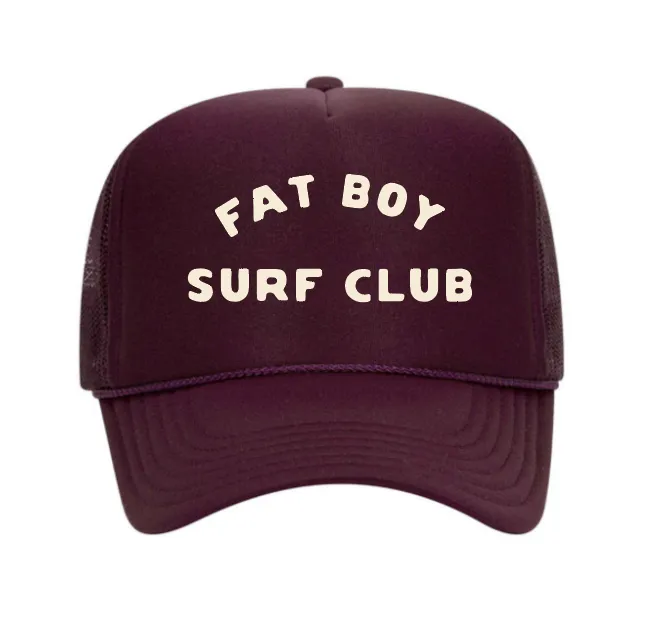 Fat Boy Surf Club Foam Trucker Hat - Maroon