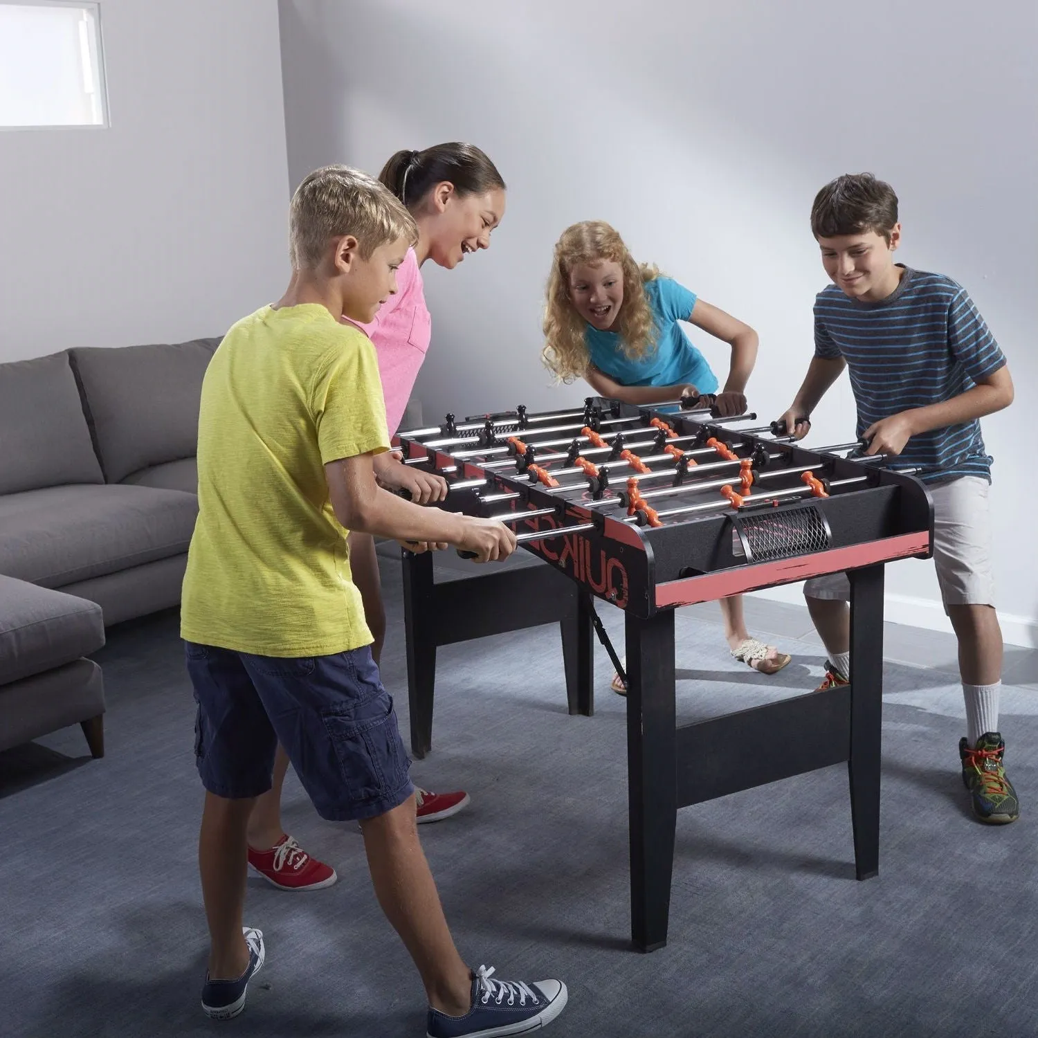 Folding Foosball Table 4-Ft Game Table with 2 Foosballs
