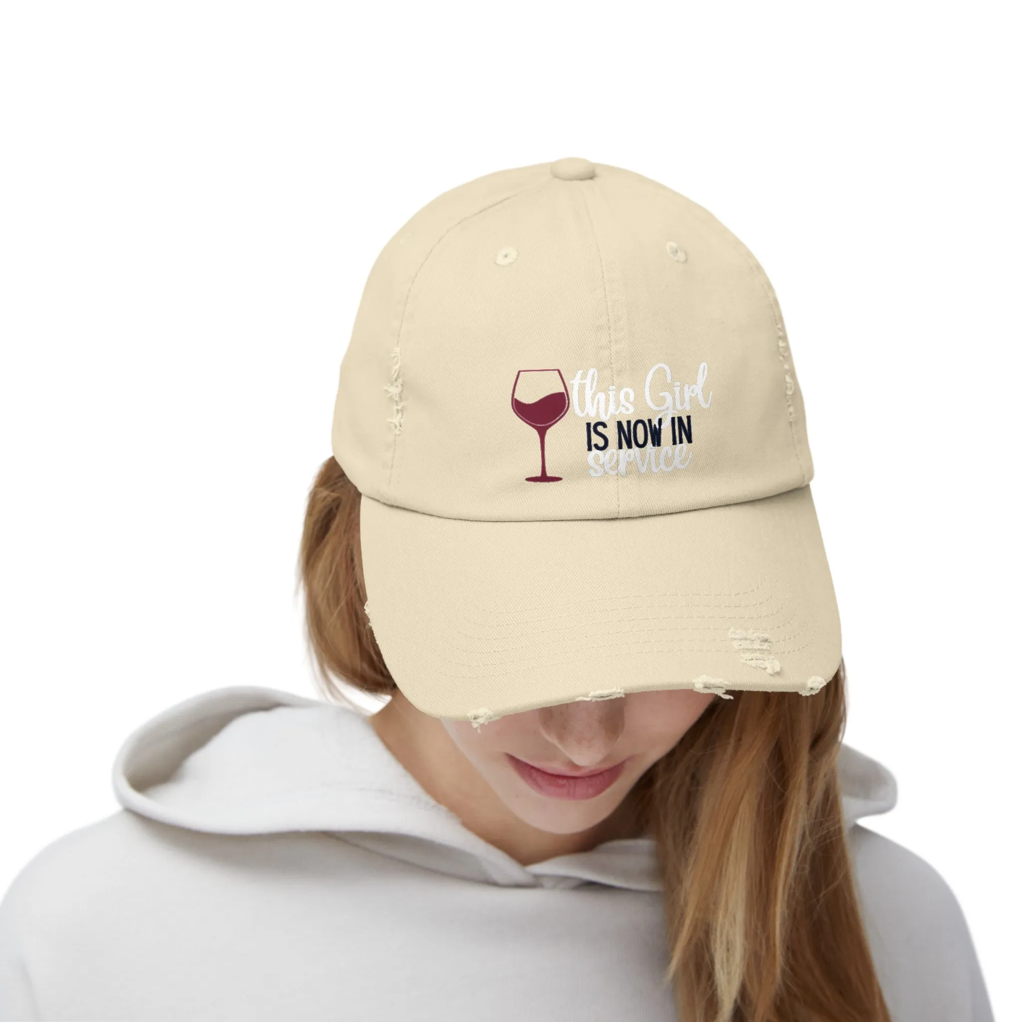 Girl in Service Distressed Cap