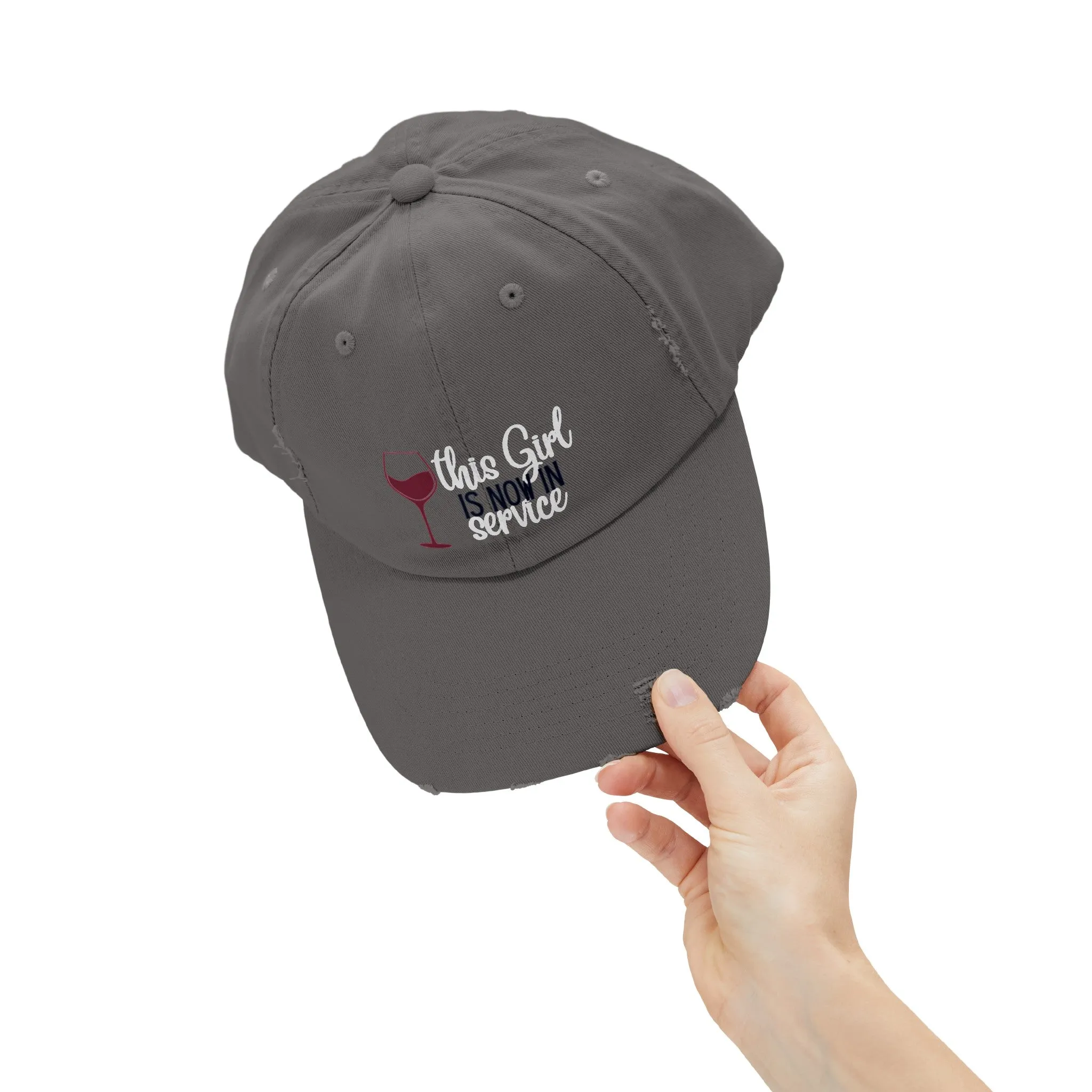 Girl in Service Distressed Cap