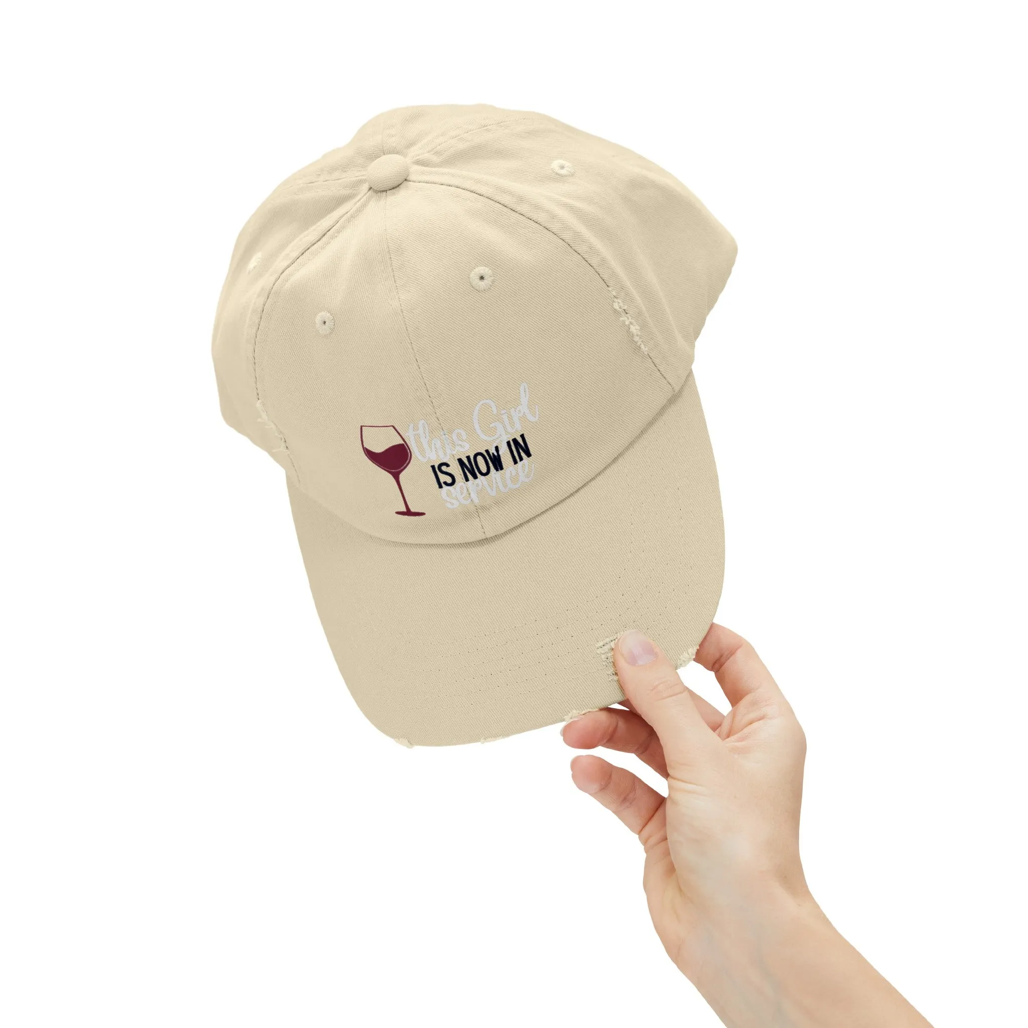 Girl in Service Distressed Cap