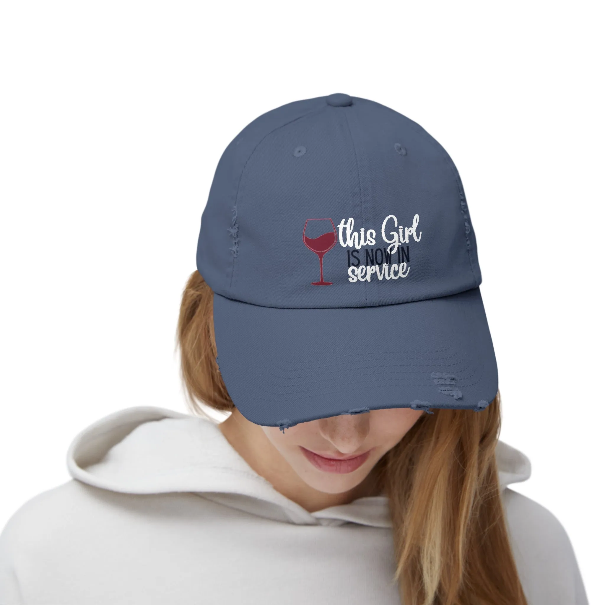 Girl in Service Distressed Cap