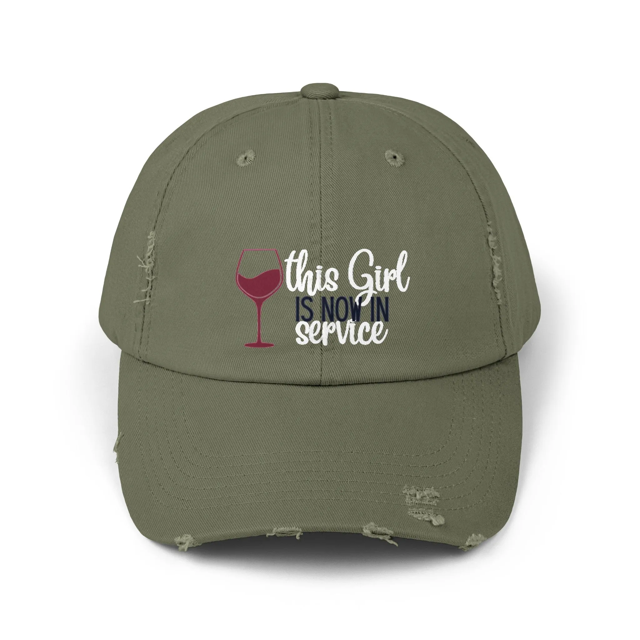Girl in Service Distressed Cap