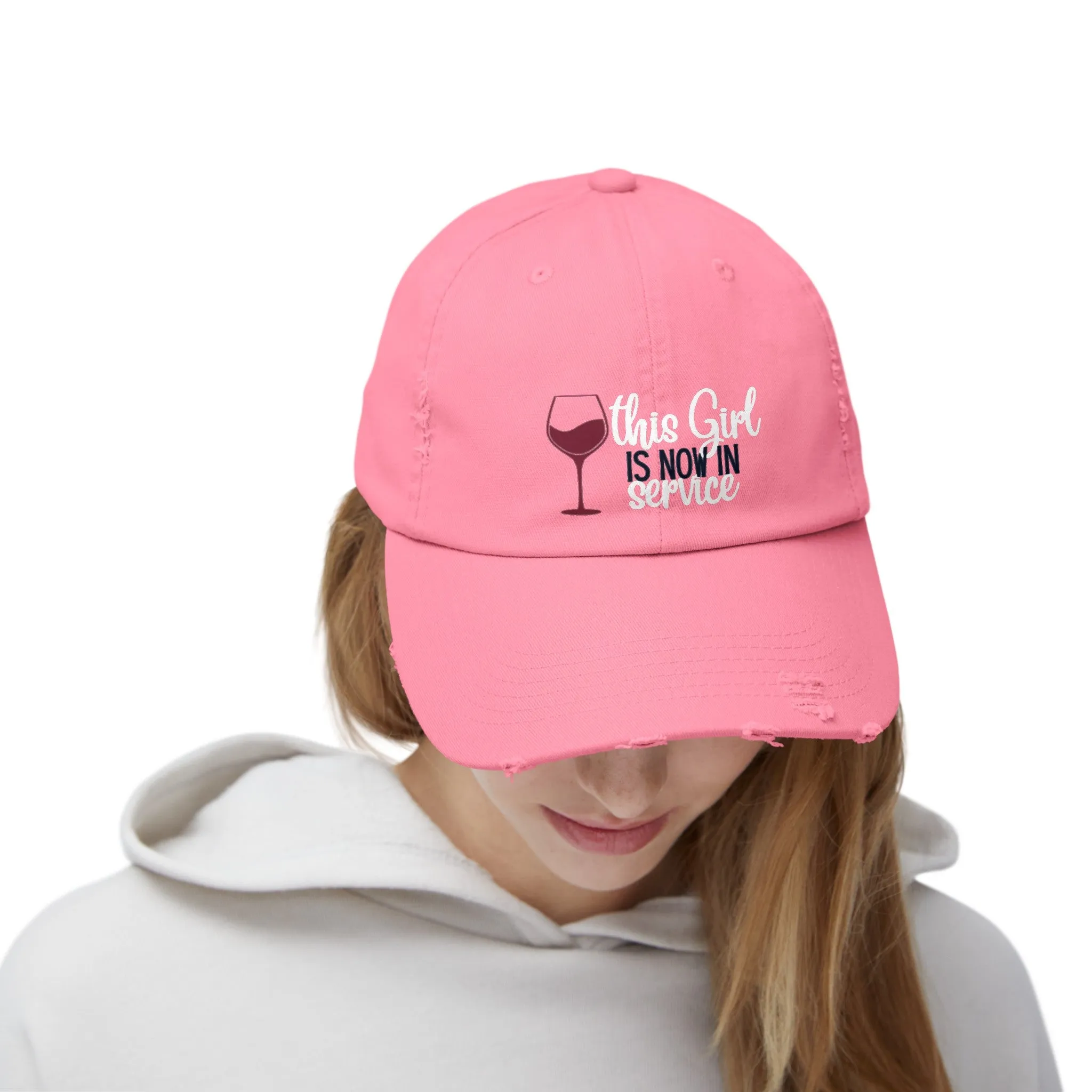 Girl in Service Distressed Cap