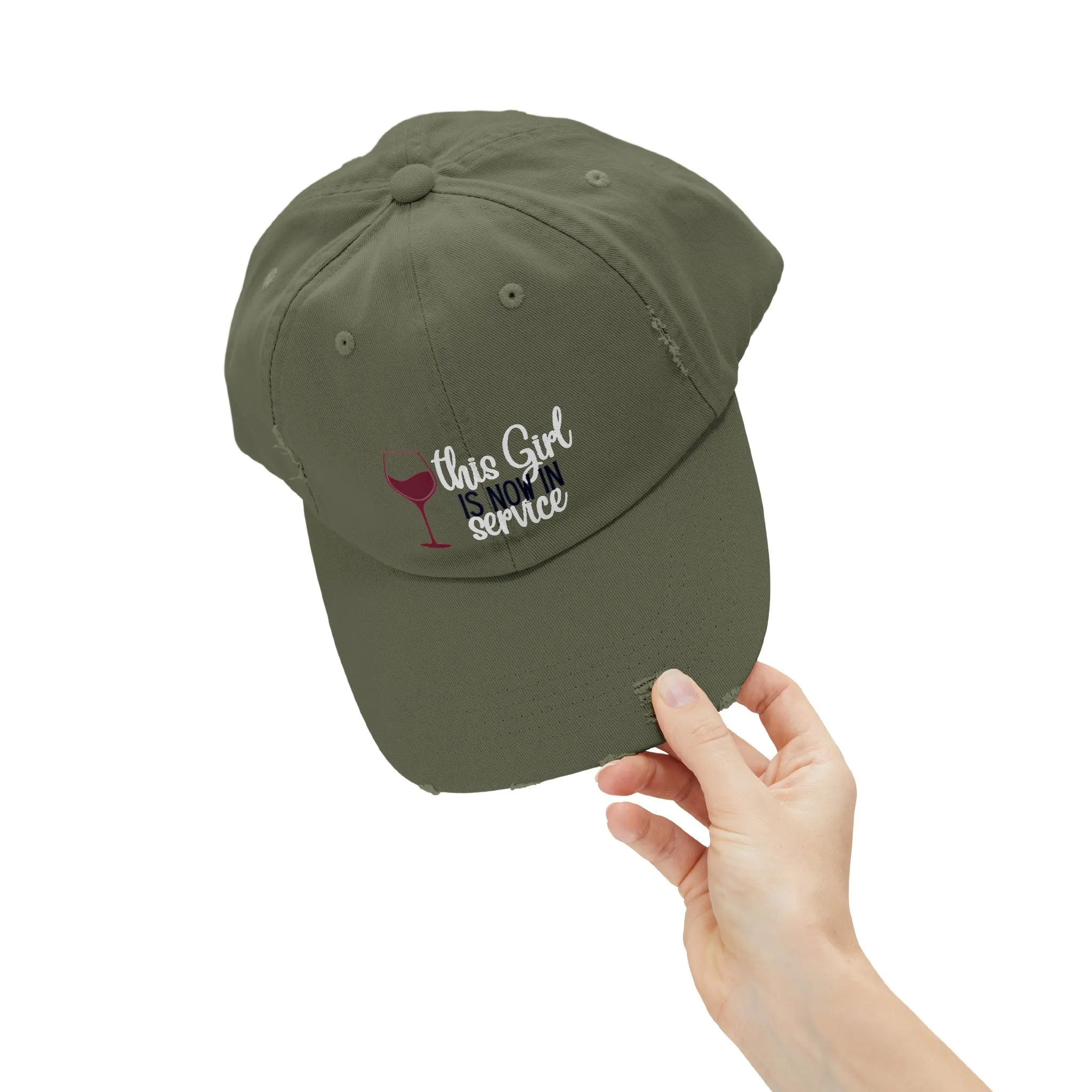 Girl in Service Distressed Cap