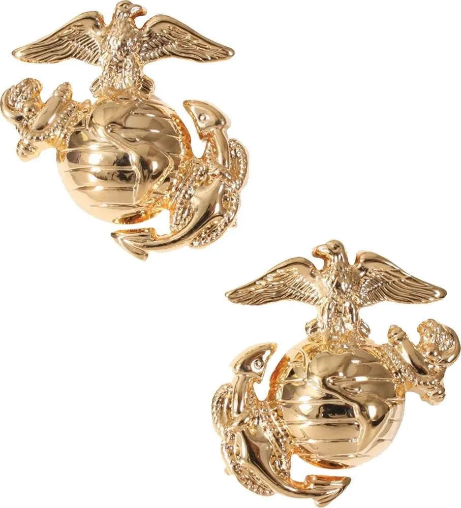 Gold - U.S. Marine Corps Eagle, Globe & Anchor Pins | Official USMC Insignia Set