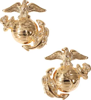 Gold - U.S. Marine Corps Eagle, Globe & Anchor Pins | Official USMC Insignia Set