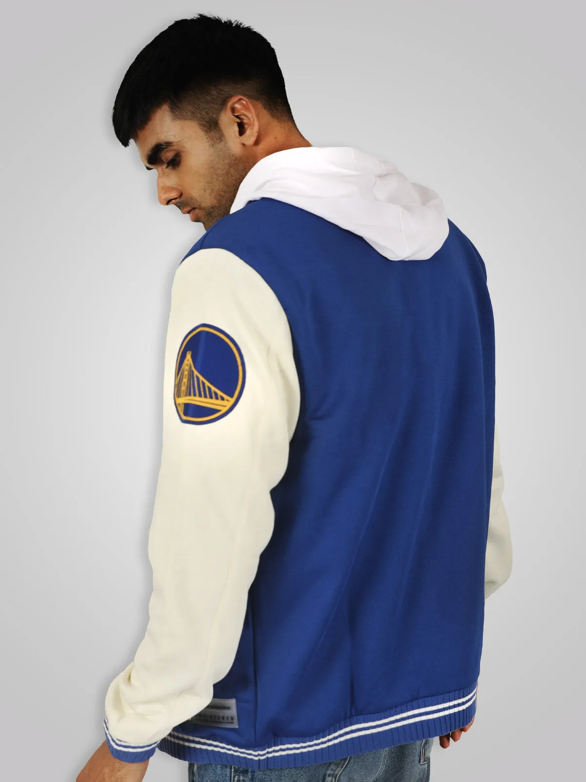 Golden State Warriors: Letterman Jacket - Royal Blue