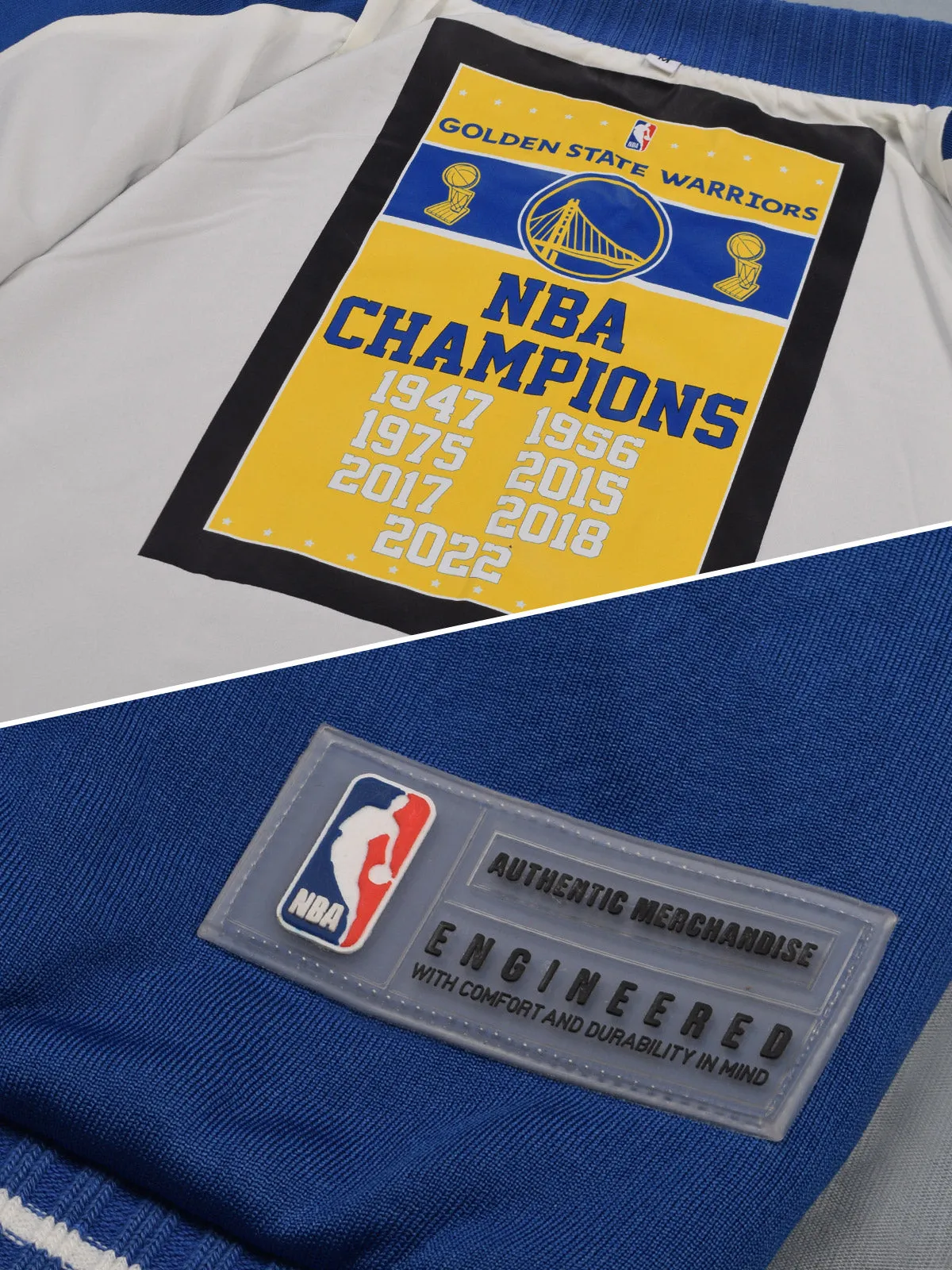 Golden State Warriors: Letterman Jacket - Royal Blue