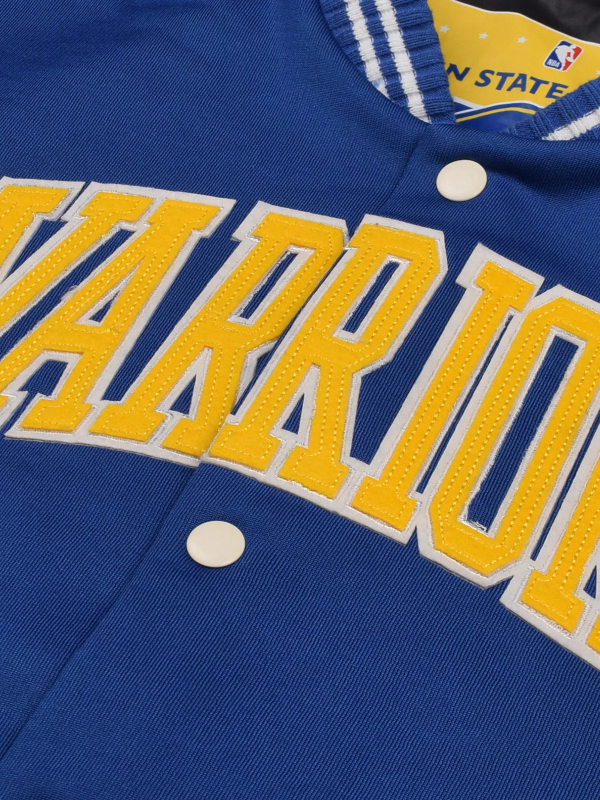 Golden State Warriors: Letterman Jacket - Royal Blue