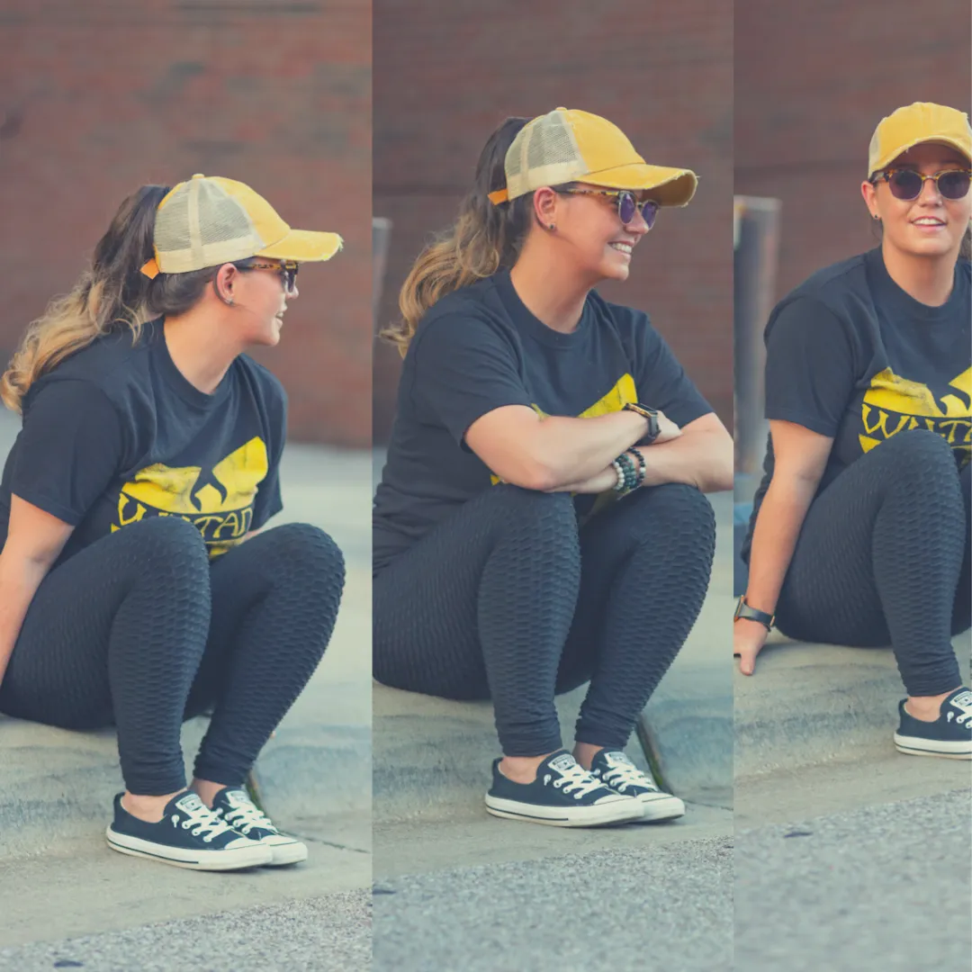 Hat, Ponytail Baseball Cap - Yellow