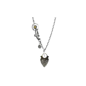 Horizon Blue Sun Stone with Eagle Head Bail & Suncrest Set