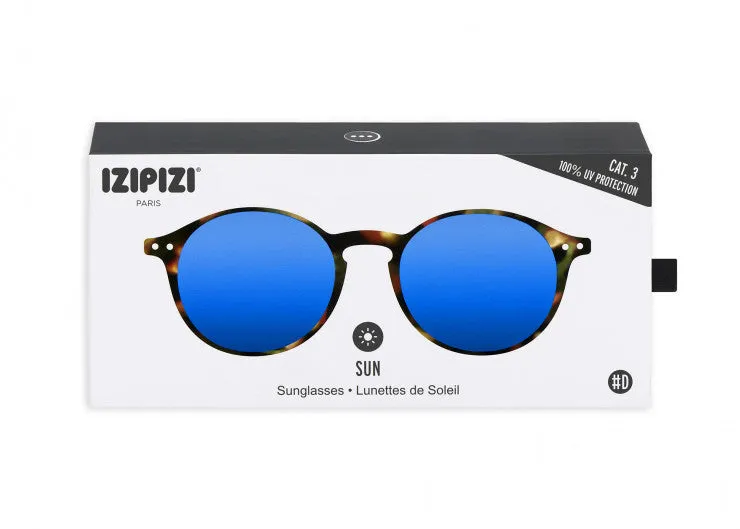 Izipizi Adult Unisex #D Blue Tortoise Mirror Sunglasses