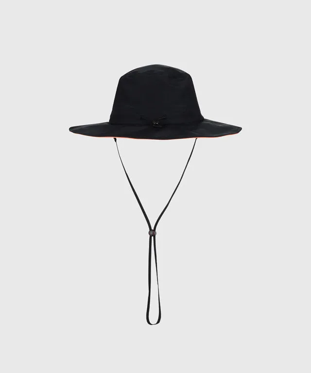 KANDINI String Wide Bucket Hat - Black