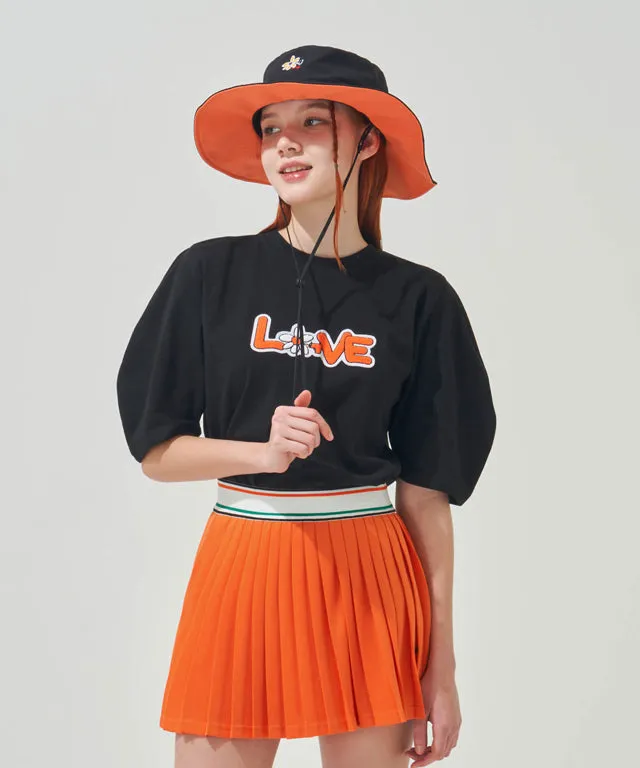KANDINI String Wide Bucket Hat - Black