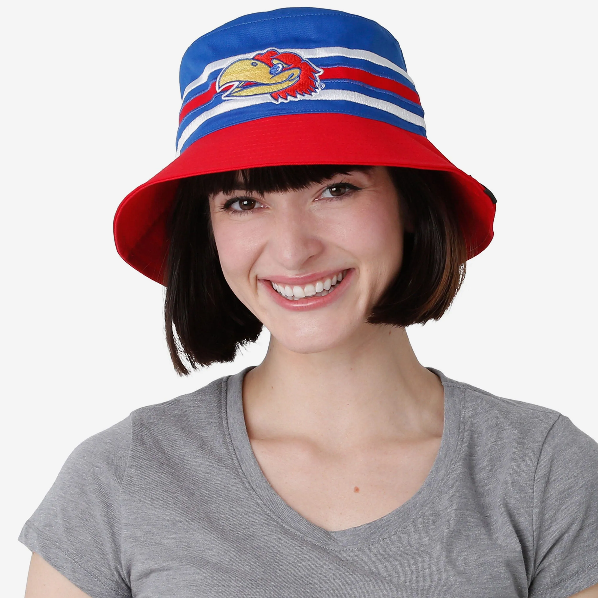 Kansas Jayhawks Team Stripe Bucket Hat