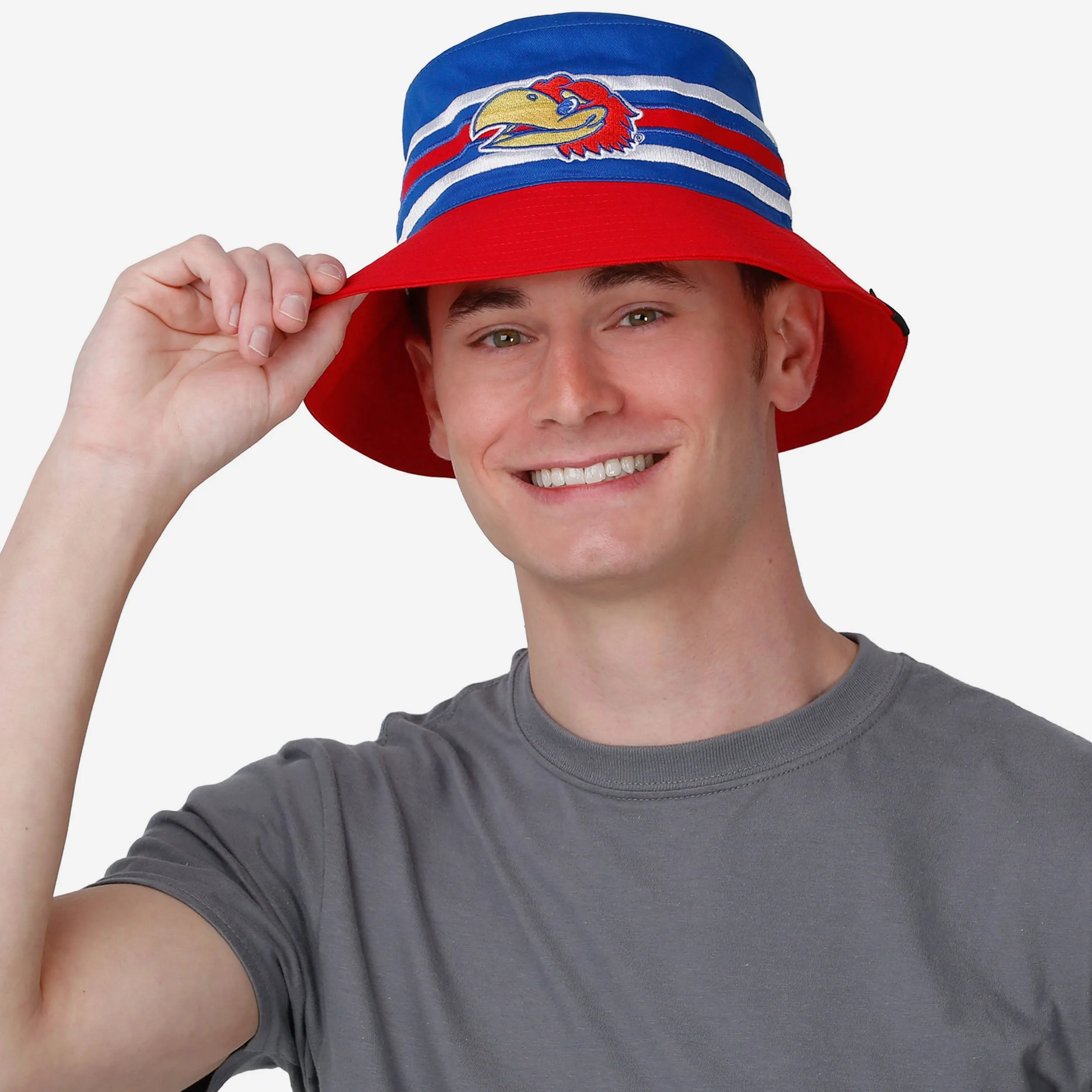 Kansas Jayhawks Team Stripe Bucket Hat