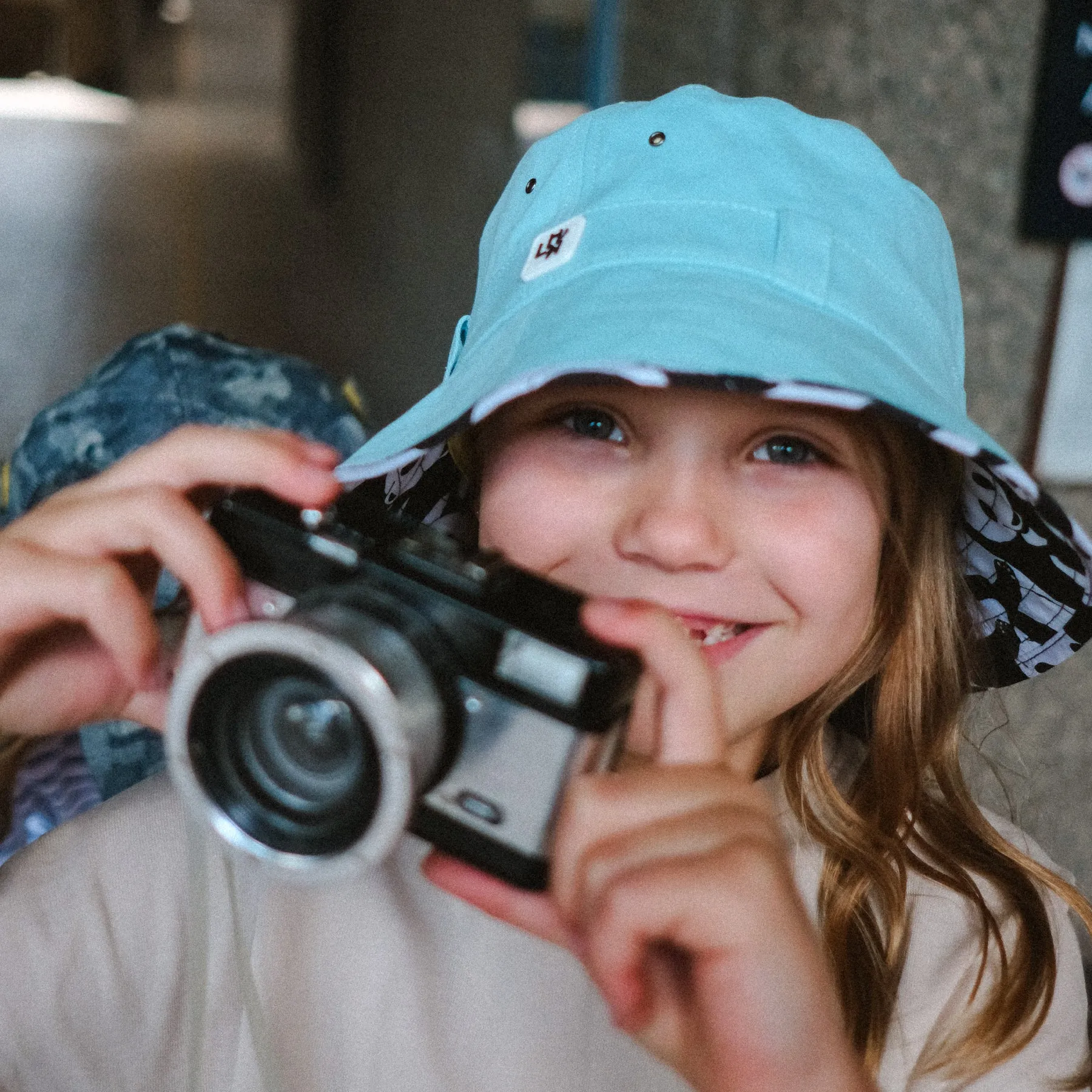 Kids Adventurer Bucket Hat: Pale Blue