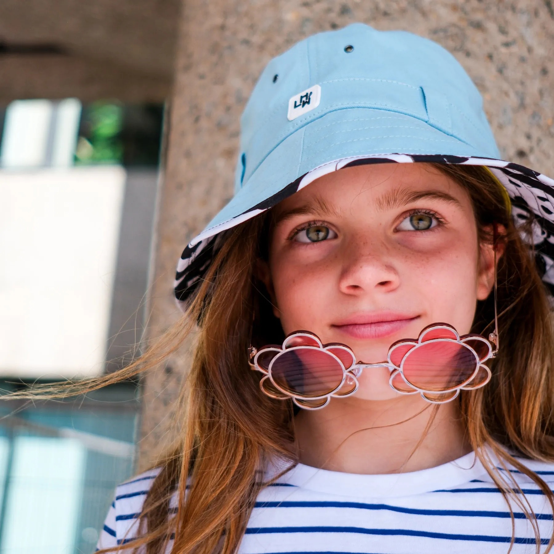 Kids Adventurer Bucket Hat: Pale Blue