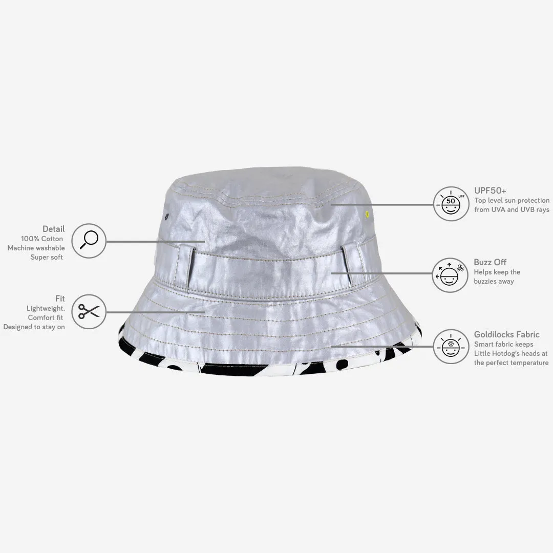 Kids Adventurer Bucket Hat: Silver