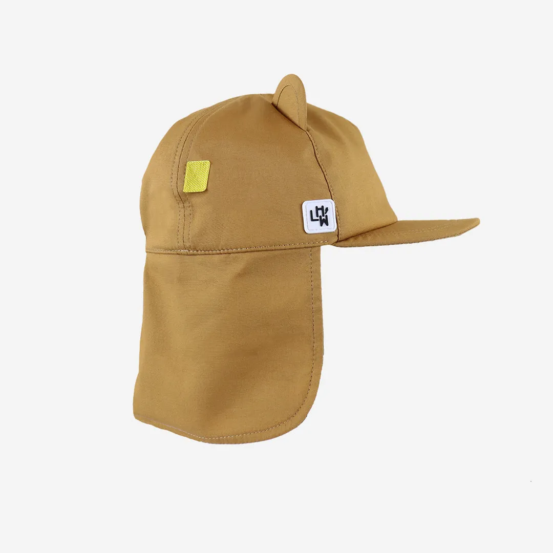 Kids Cub hat with neck flap: Cinnamon