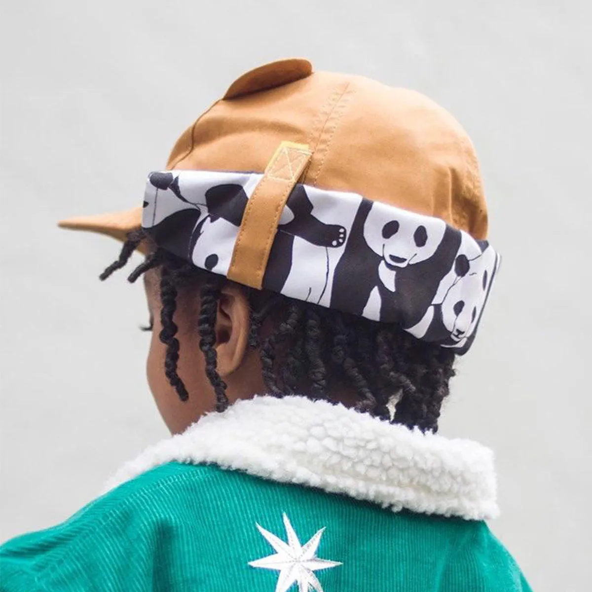 Kids Cub hat with neck flap: Cinnamon