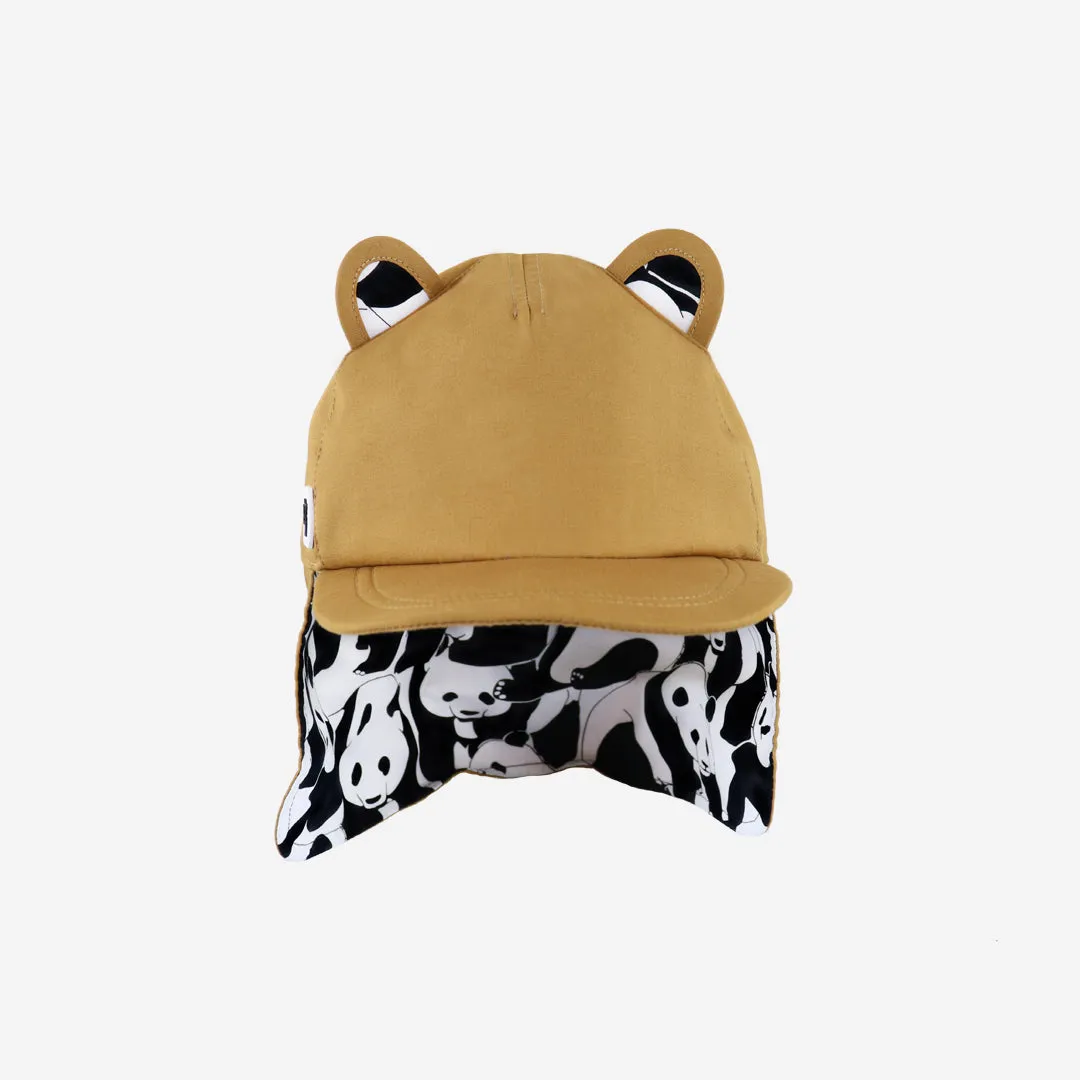 Kids Cub hat with neck flap: Cinnamon