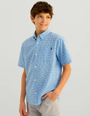 Kids Kona Printed Short Sleeve Button-Down