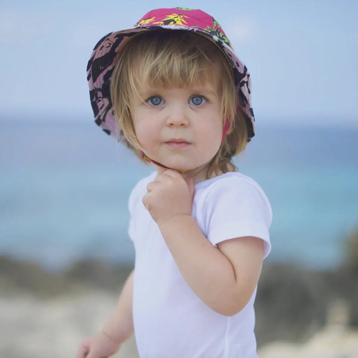Kids Pioneer Floppy Sun Hat: Pineapple Punch