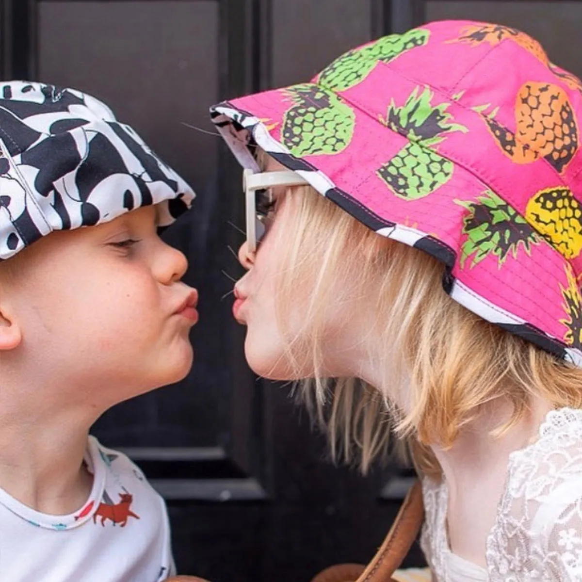 Kids Pioneer Floppy Sun Hat: Pineapple Punch
